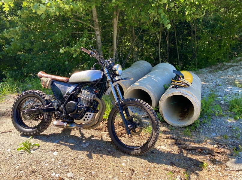 La Honda 650 Dominator scrambler de Jérémy
