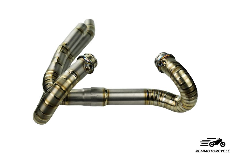Collecteur demi-ligne d'échappement titane Triumph Scrambler 1200