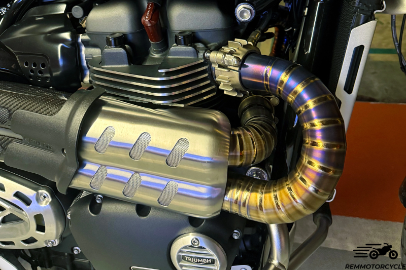 Pół-line kolektor tytanu tytanu Titanium Scrambler 1200