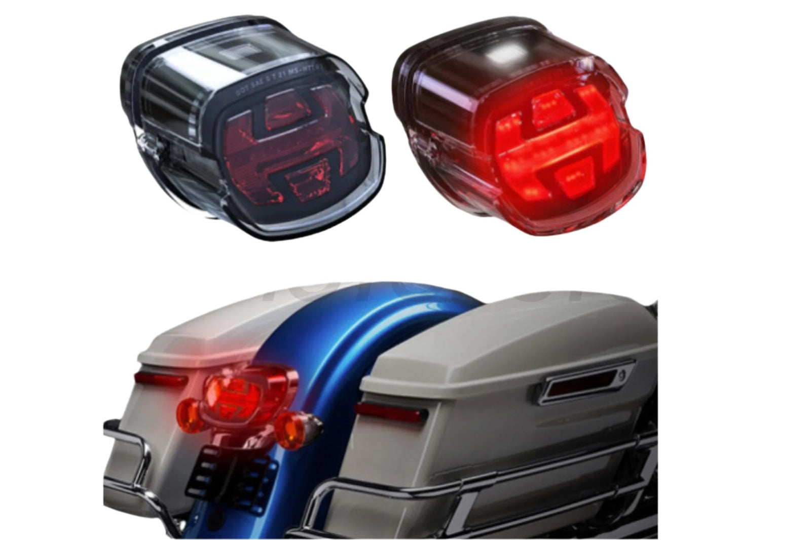 Tylne światło bije Harley Davidson