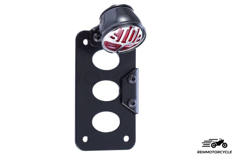 Feu Arriere custom moto "STOP" avec Support de Plaque