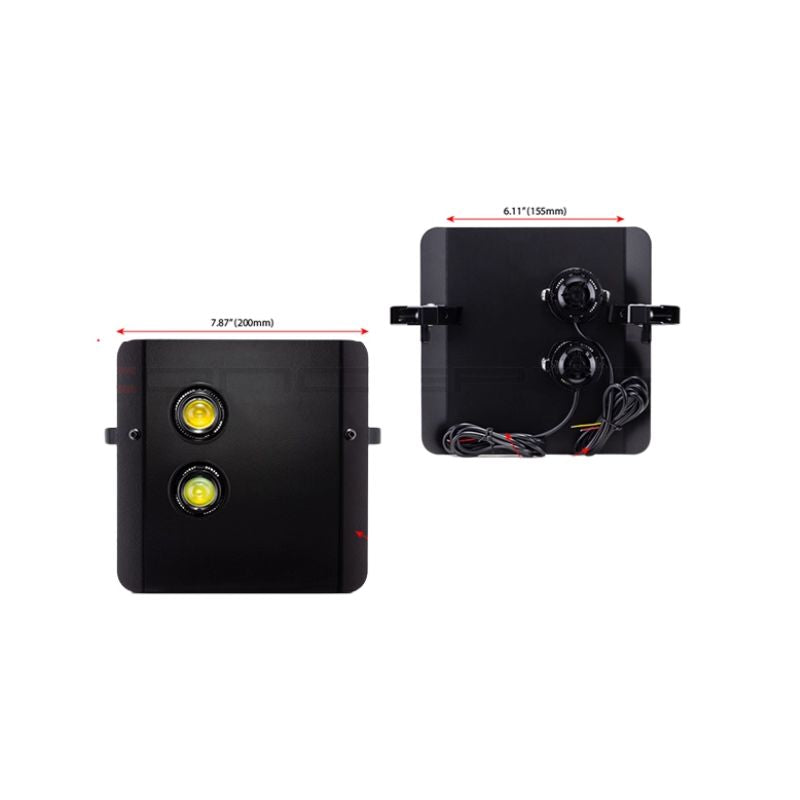 Plaque phare Scrambler universel bulbes LED