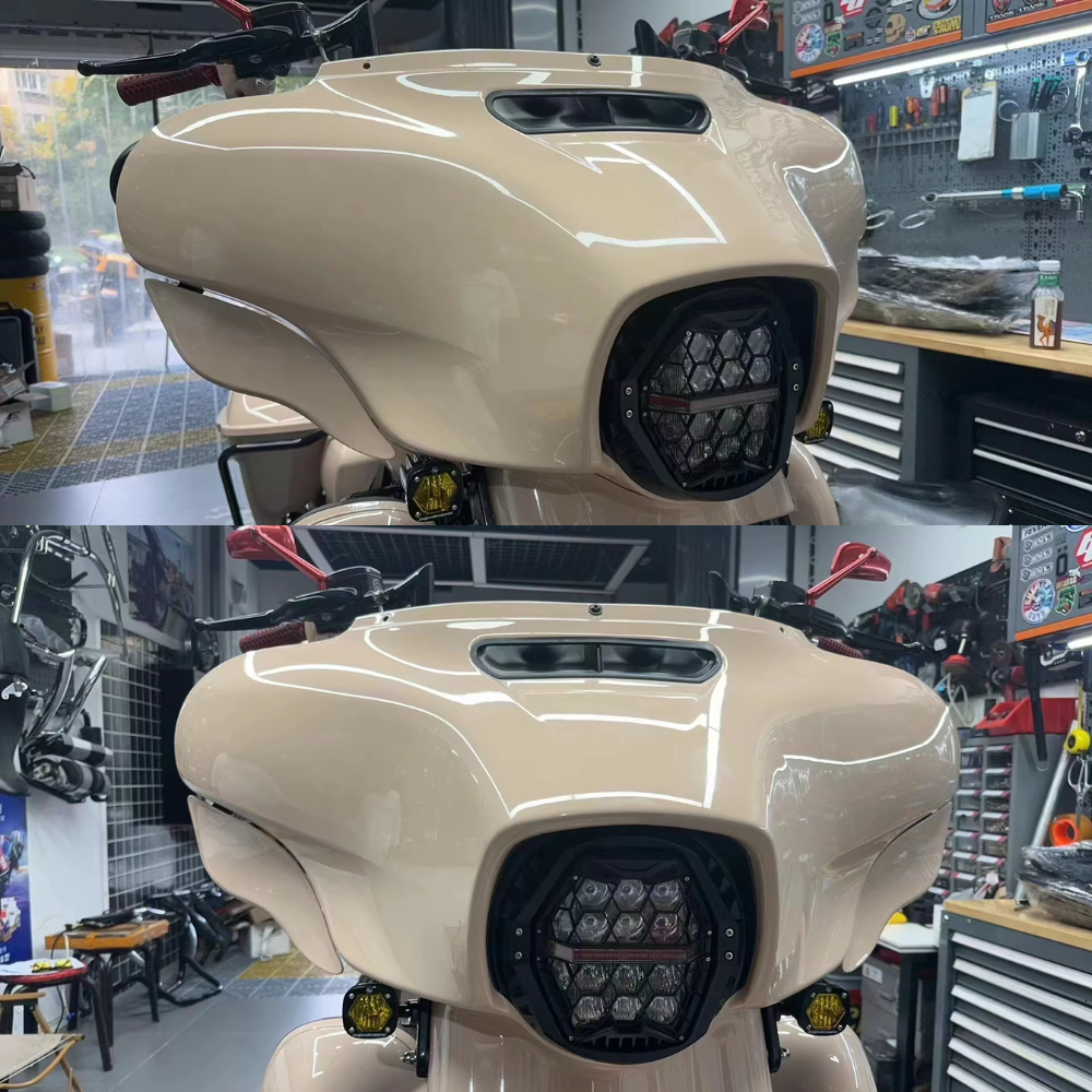 Harley Street Glide Honeycomb Headlight