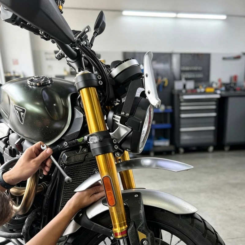 Saute-vent aluminium - Triumph Scrambler 900 / Speed Twin 900