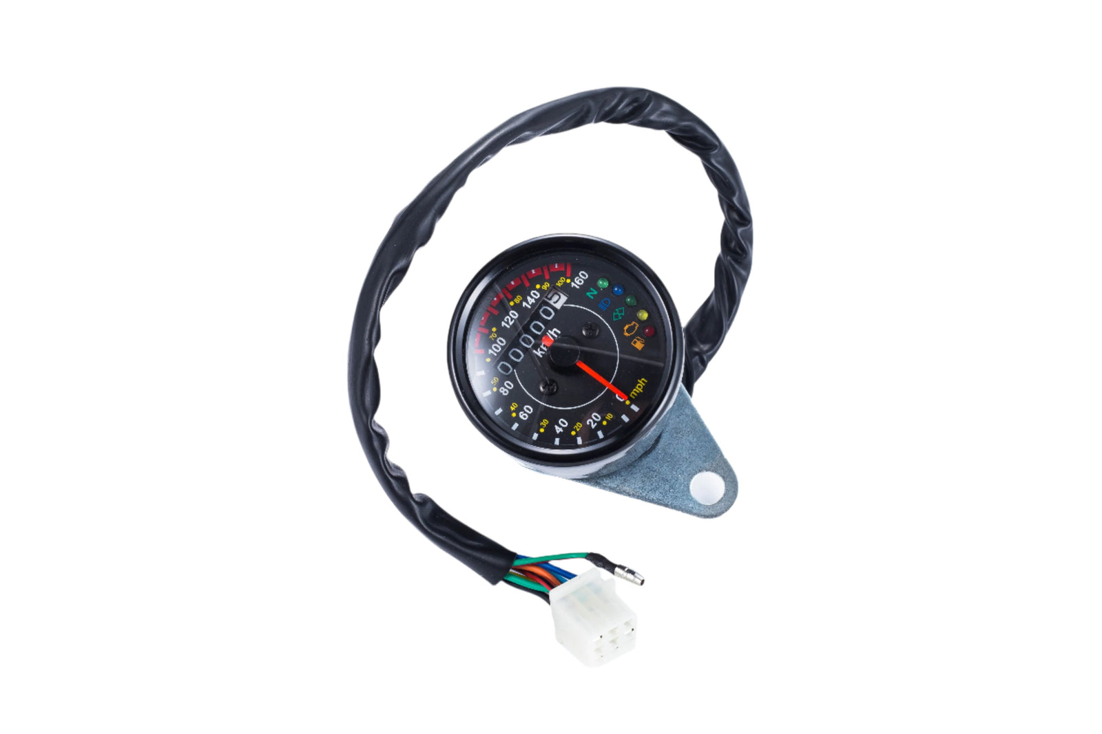 Uniwersalny motocykl km/h czarny lub chromowy licznik wskaźników