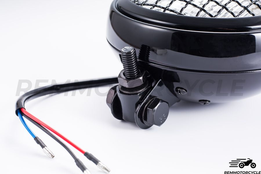 Przednia latarnia morska 15 cm czarna górna siatka żółta lub przezroczyste szkło