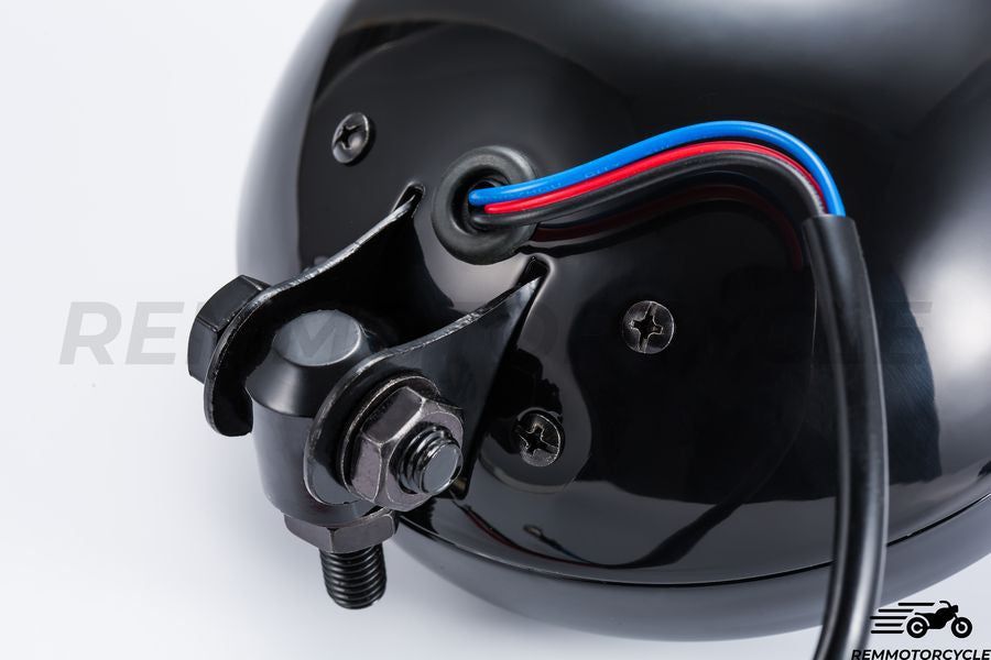 Przednia latarnia morska 15 cm czarna górna siatka żółta lub przezroczyste szkło