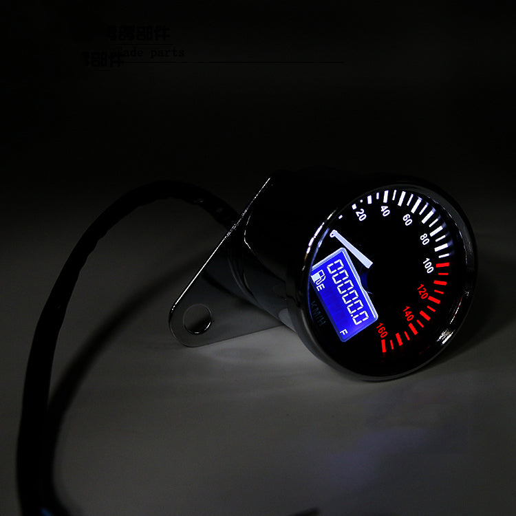 Compteur Km/h Classic Aiguille DIGITAL Chrome ou Noir - REMMOTORCYCLE
