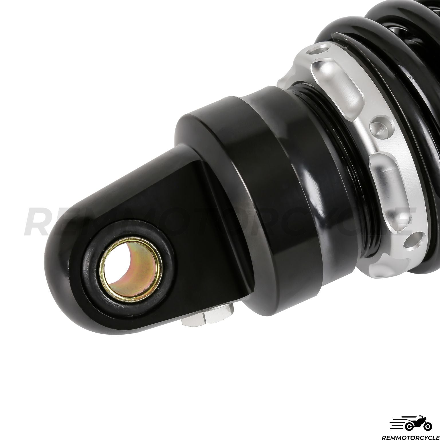 Amortyzator motocyklowy górny regulowany w kolorze czarno-srebrnym