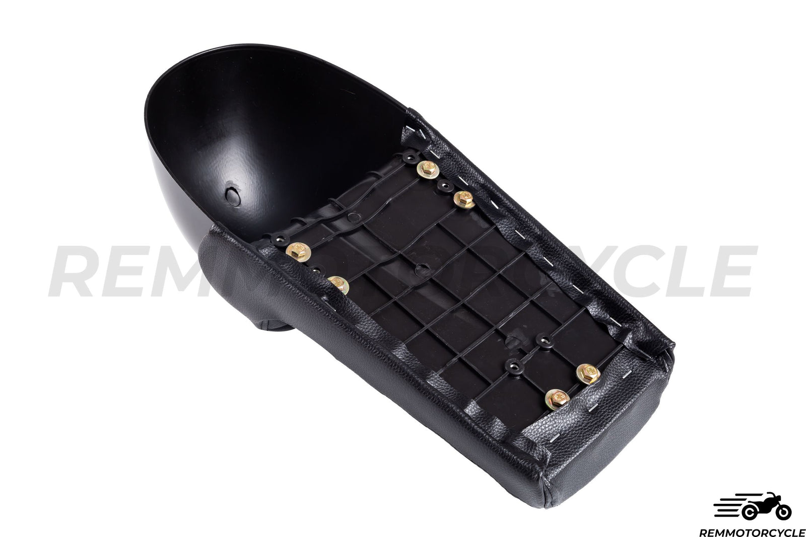 Krótka czarna kawiarnia z czarnym siodłem