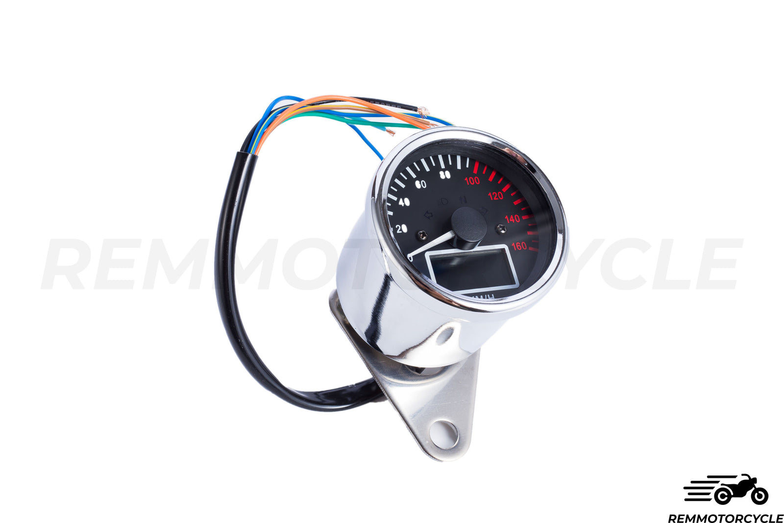 Universal Motorcycle Counter KM/H klasyczny cyfrowy chrom lub czarny