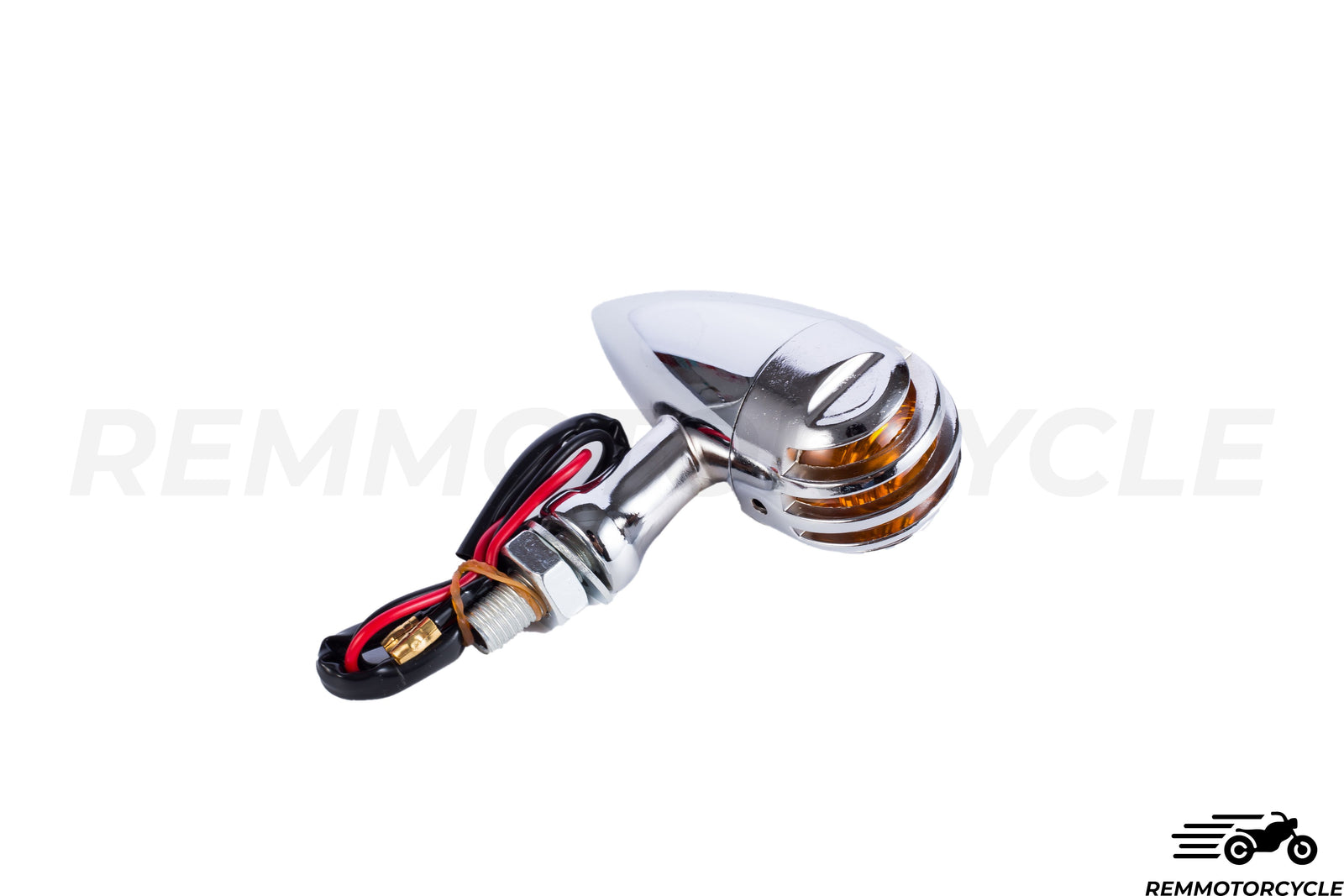 clignotant moto chromé avec Grille