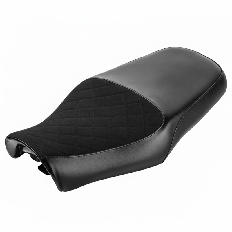 Selle abaissée noire à surpiqûres losange pour Honda GB350 / CB350 – Confort & Style