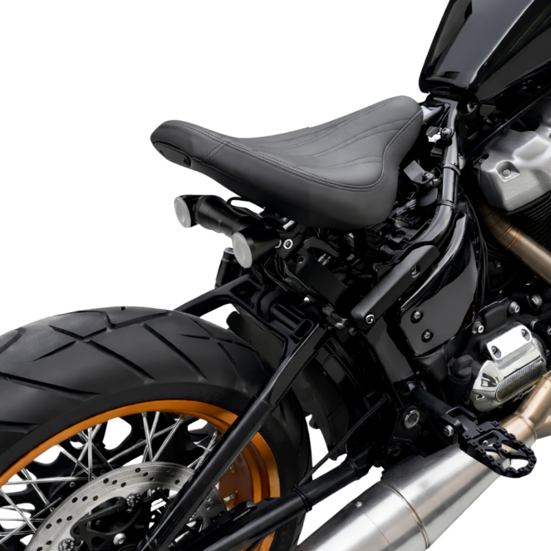 Fotel jednoosobowy + zdejmowany zestaw siedzenia pasażera ze światłami 3 w 1 do Harley Softail M8 2018+