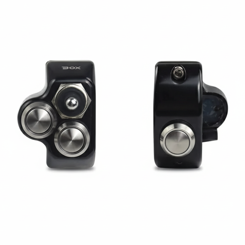 Przełącznik motocyklowy CNC 3 przyciski + dźwignia 3P Czarny lub Srebrny