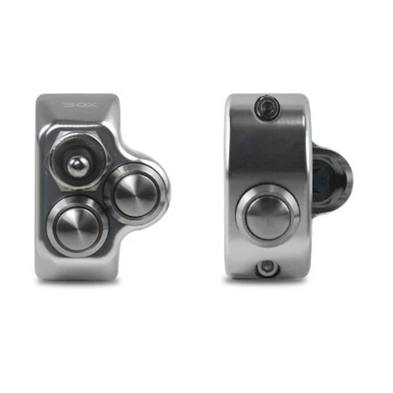 Przełącznik motocyklowy CNC 3 przyciski + dźwignia 3P Czarny lub Srebrny