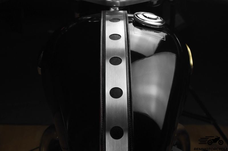 Bande cuir habillage protection réservoir Triumph T100 T120 Bobber