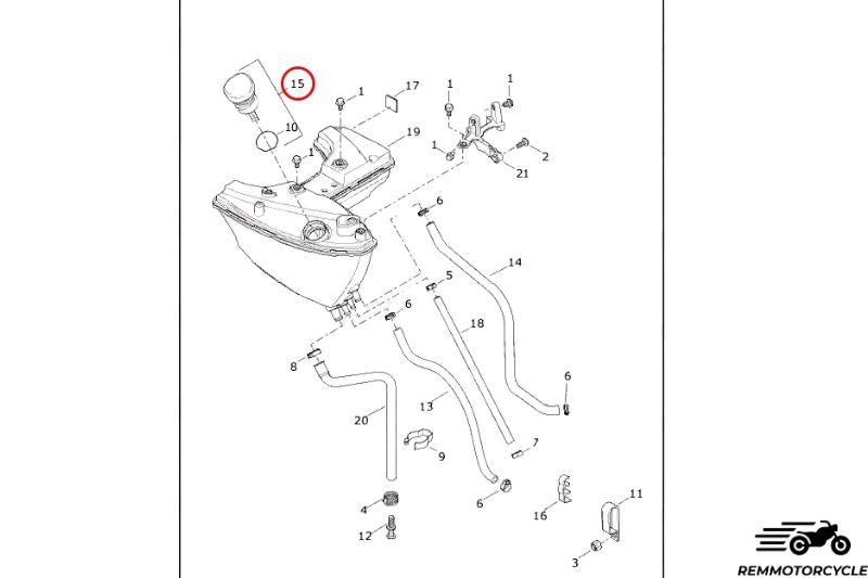 Bouchon Reservoir huile noir Harley Sportster