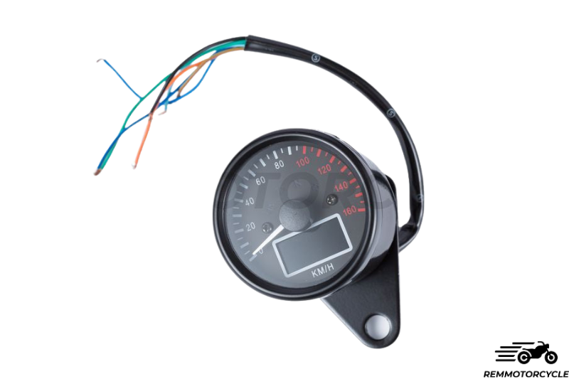 Universal Motorcycle Counter KM/H klasyczny cyfrowy chrom lub czarny