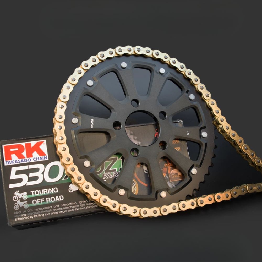 Zestaw łańcucha Sportster – hybrydowa zębatka CNC z aluminium i stali