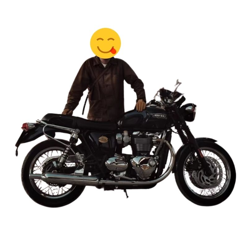 Ligne d&#39;échappement old school Triumph T100 T120