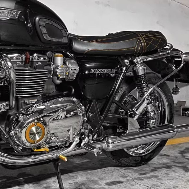 Ligne d'échappement old school Triumph T100 T120