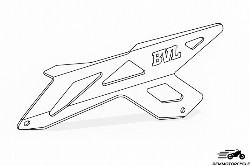Protège chaîne CNC BVL aluminium pour CFMOTO 450 MT