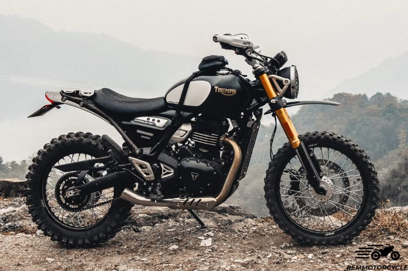 Porte-bagages noir ou gris Triumph Scrambler 400X / Speed 400