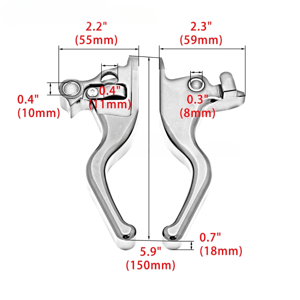 Krótkie dźwignie hamulca i sprzęgła Harley Softail
