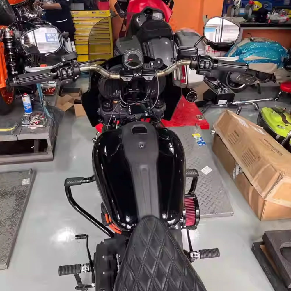 1-calowa kierownica Harley Softail & Touring z surowej stali nierdzewnej