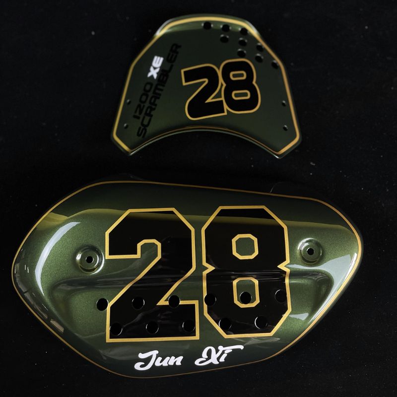 Saut de vent plaque latérale personnalisé Triumph 400 X