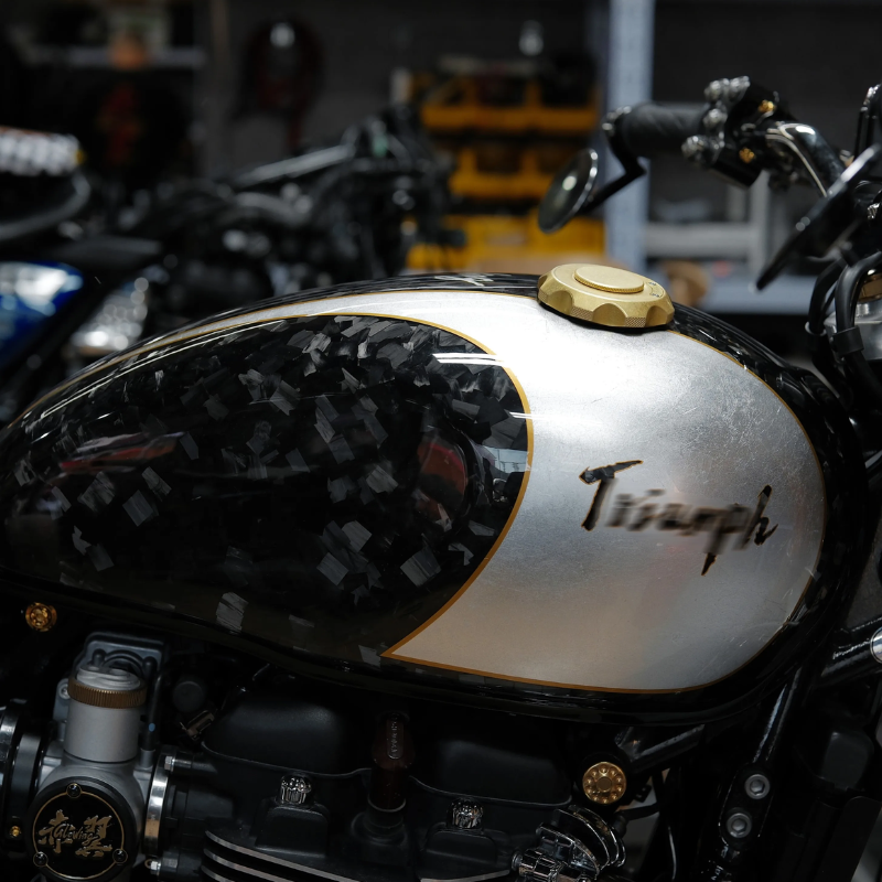 Bouchon de réservoir en laiton CNC - Triumph