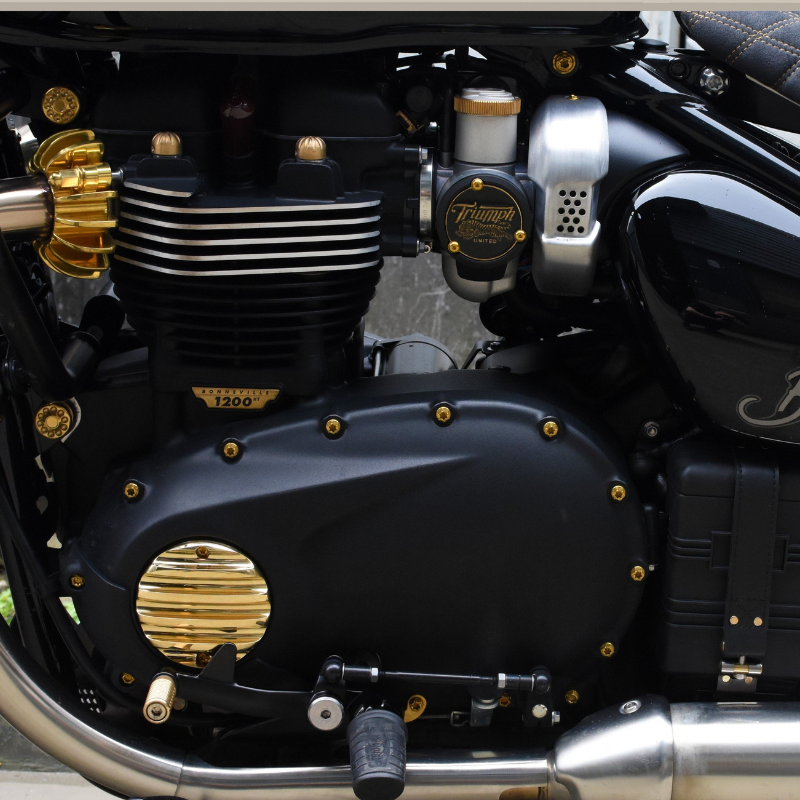 Couvercles de carter laiton/alu - Triumph Bobber & Classic