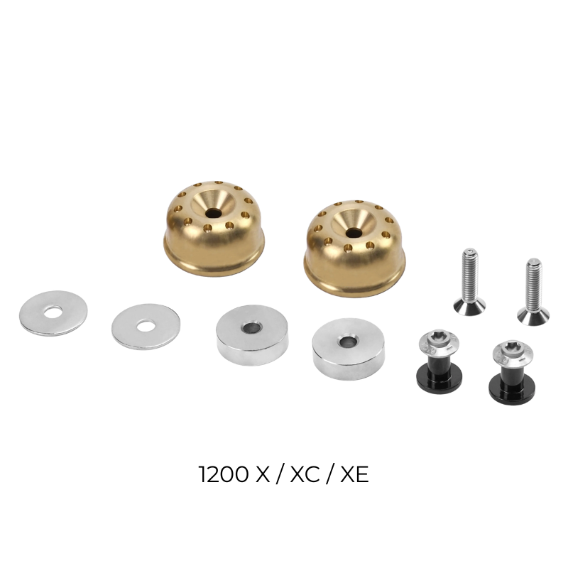 Embouts de guidon laiton (argent ou noir) + adaptateur rétro – BMW R12 / Triumph Classic