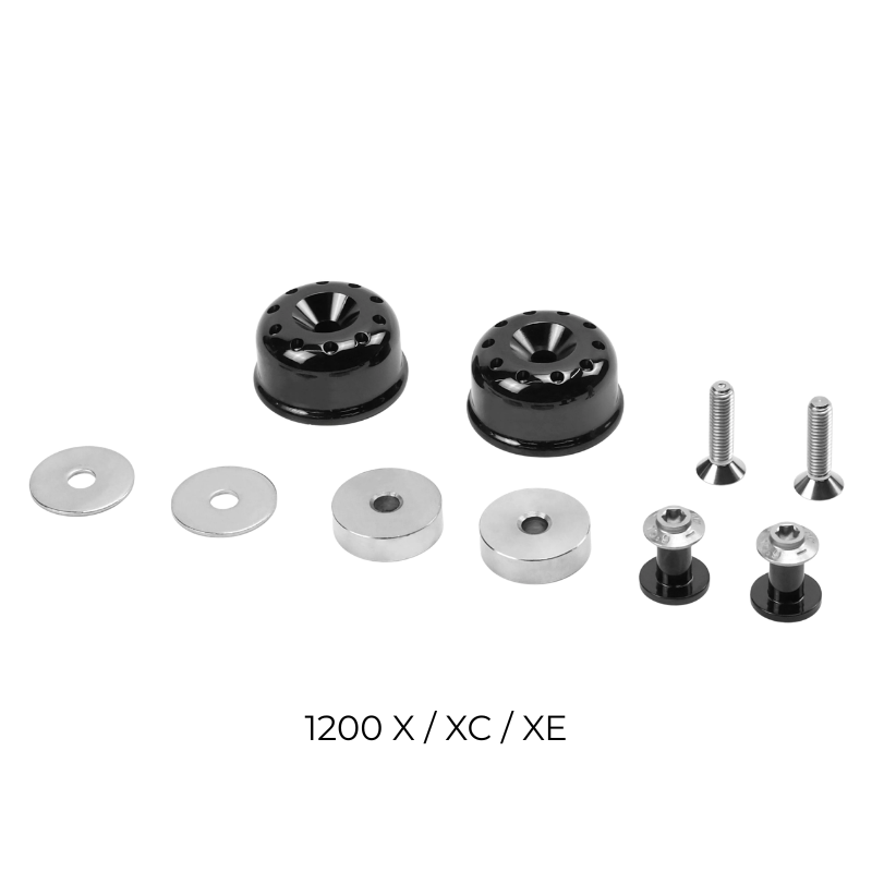Embouts de guidon laiton (argent ou noir) + adaptateur rétro – BMW R12 / Triumph Classic