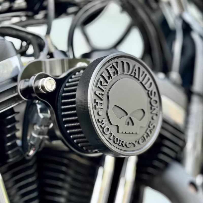 Kompaktowy filtr powietrza Skull do Harley Sportster EVO (883 / 1200)
