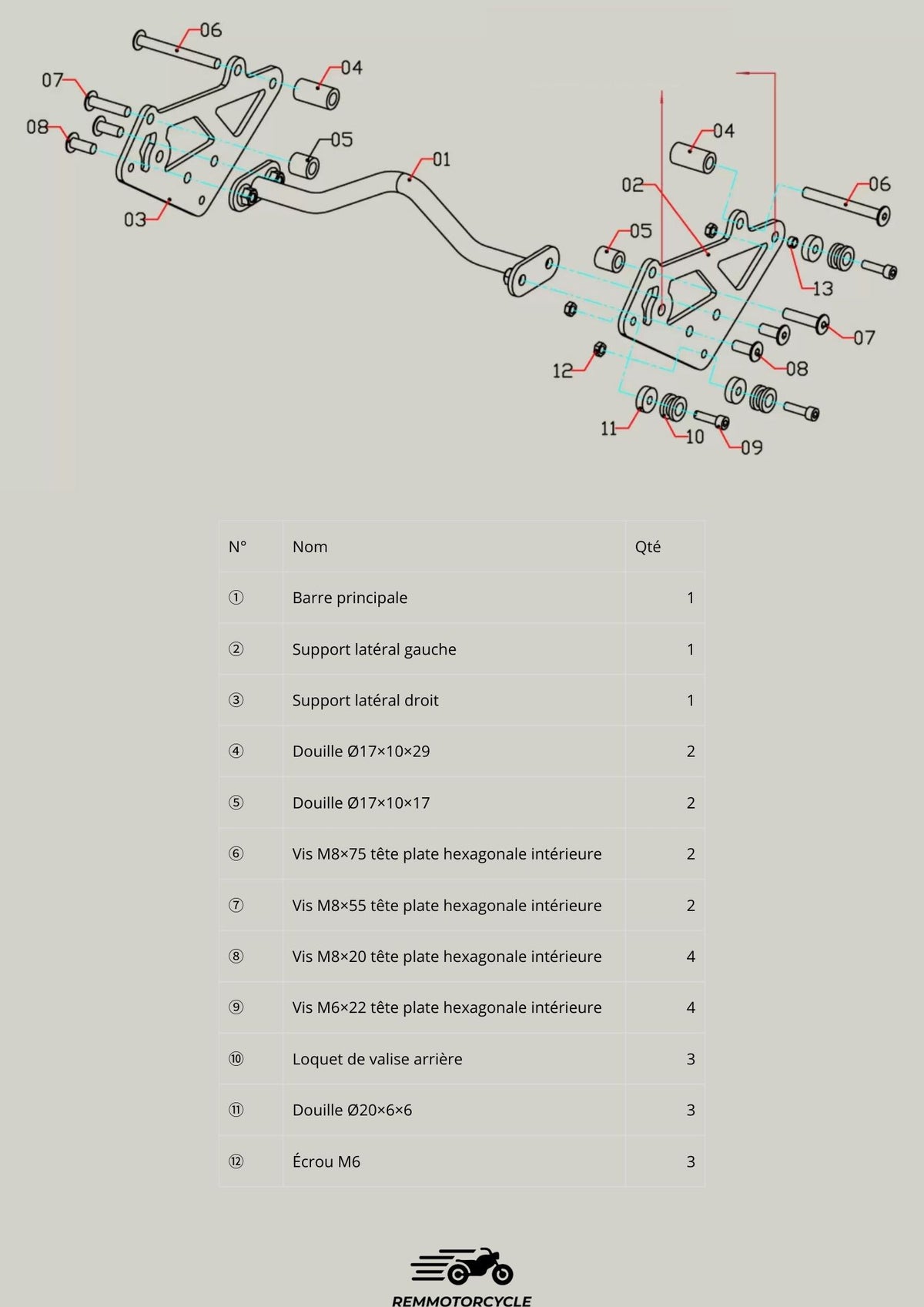 Tylna podparcie boczne dla Triumph Scrambler 400X-SW-Motech kompatybilny