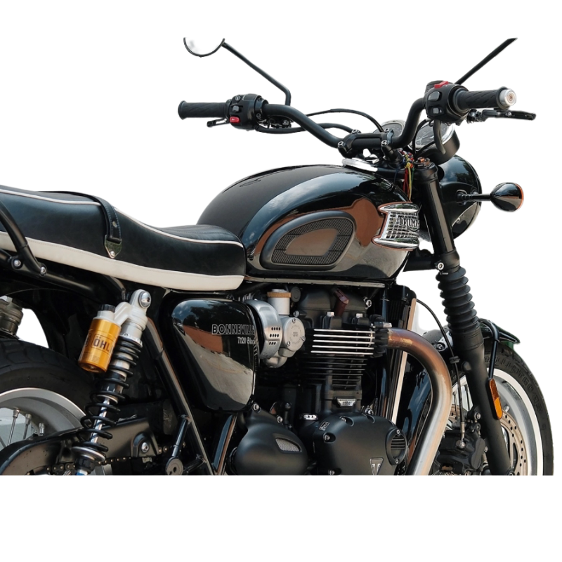 Logo de réservoir vintage Triumph T100/T120 – Argent ou cuir