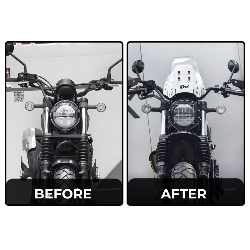 Szyba czołowa aluminiowa + szyba plexi - Honda CL500