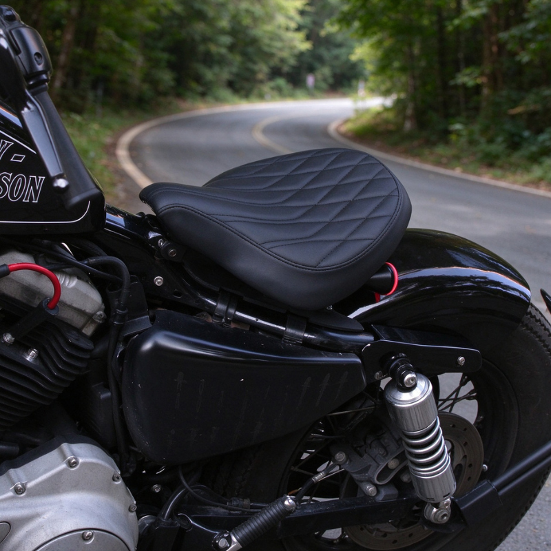 Selle conducteur + kit passager 3‑en‑1 — Harley-Davidson Sportster