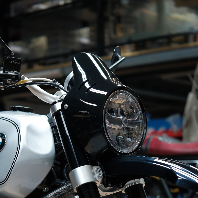 Tête de fourche style GS noire (brut)