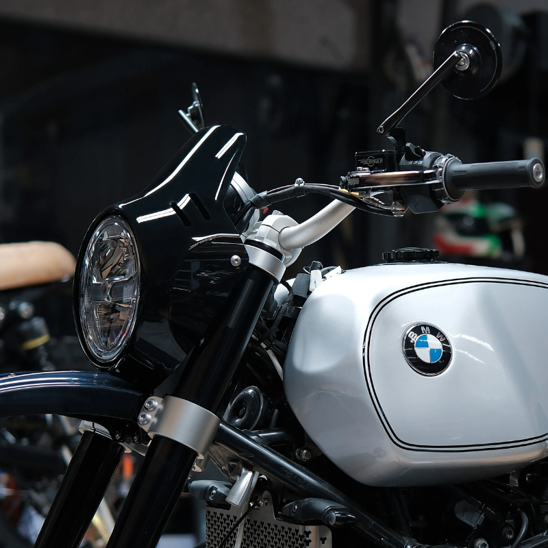 Tête de fourche style GS noire (brut)