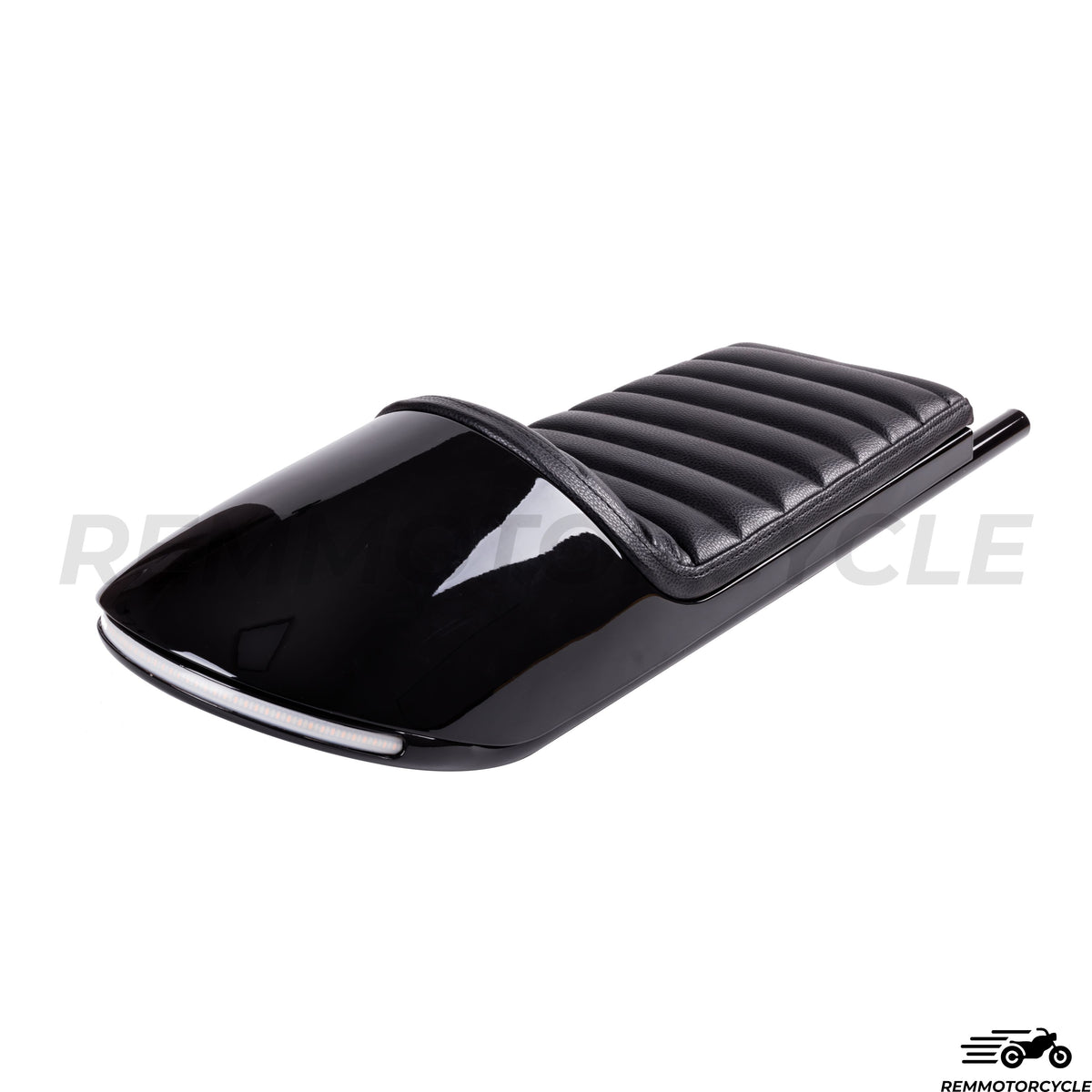 Cafe Racer Cafe in Black Metal z LED pętłą