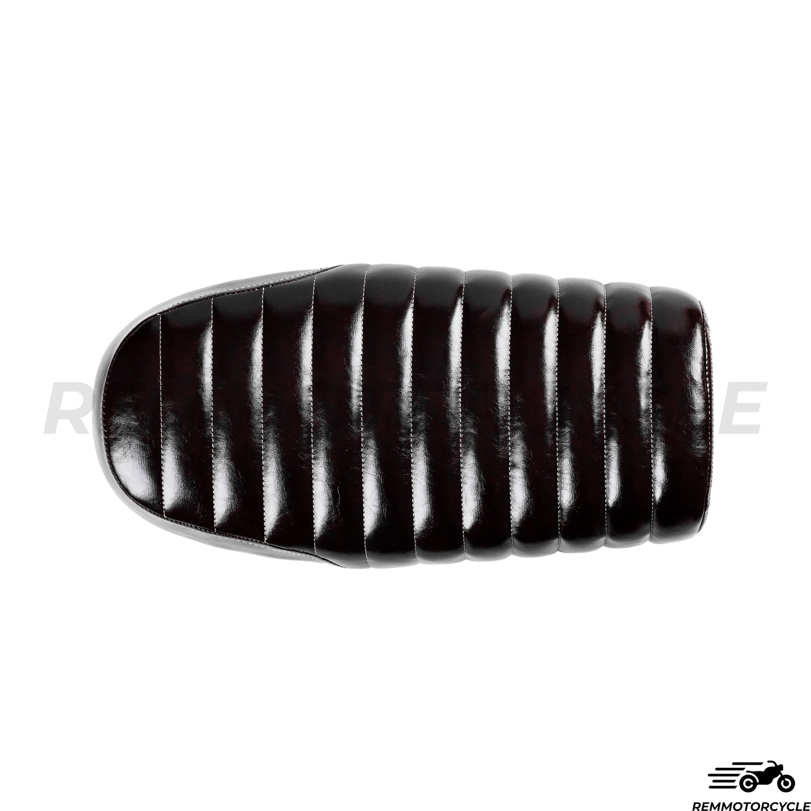 Czarne siodełka białe szwy