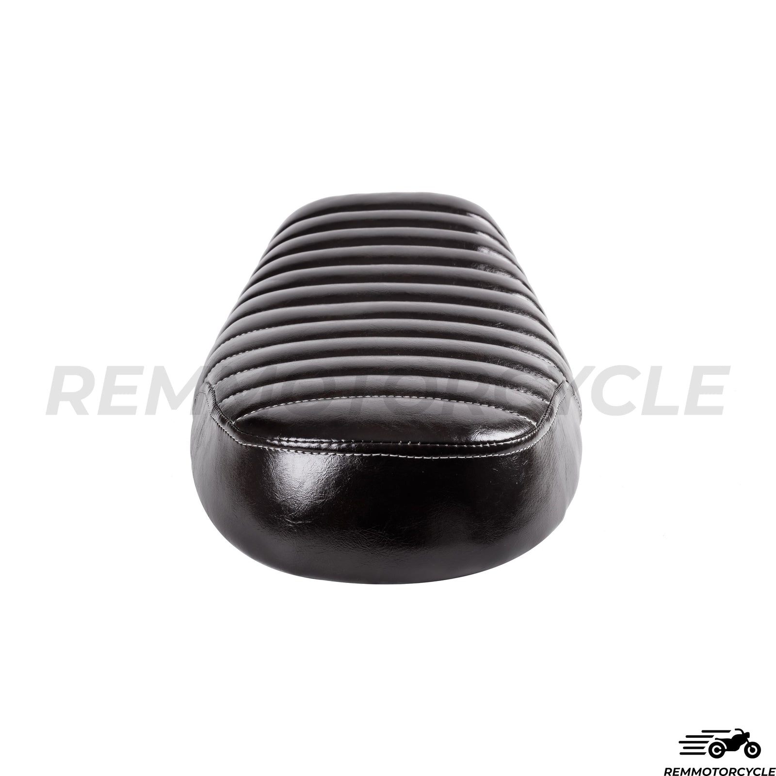 Czarne siodełka białe szwy