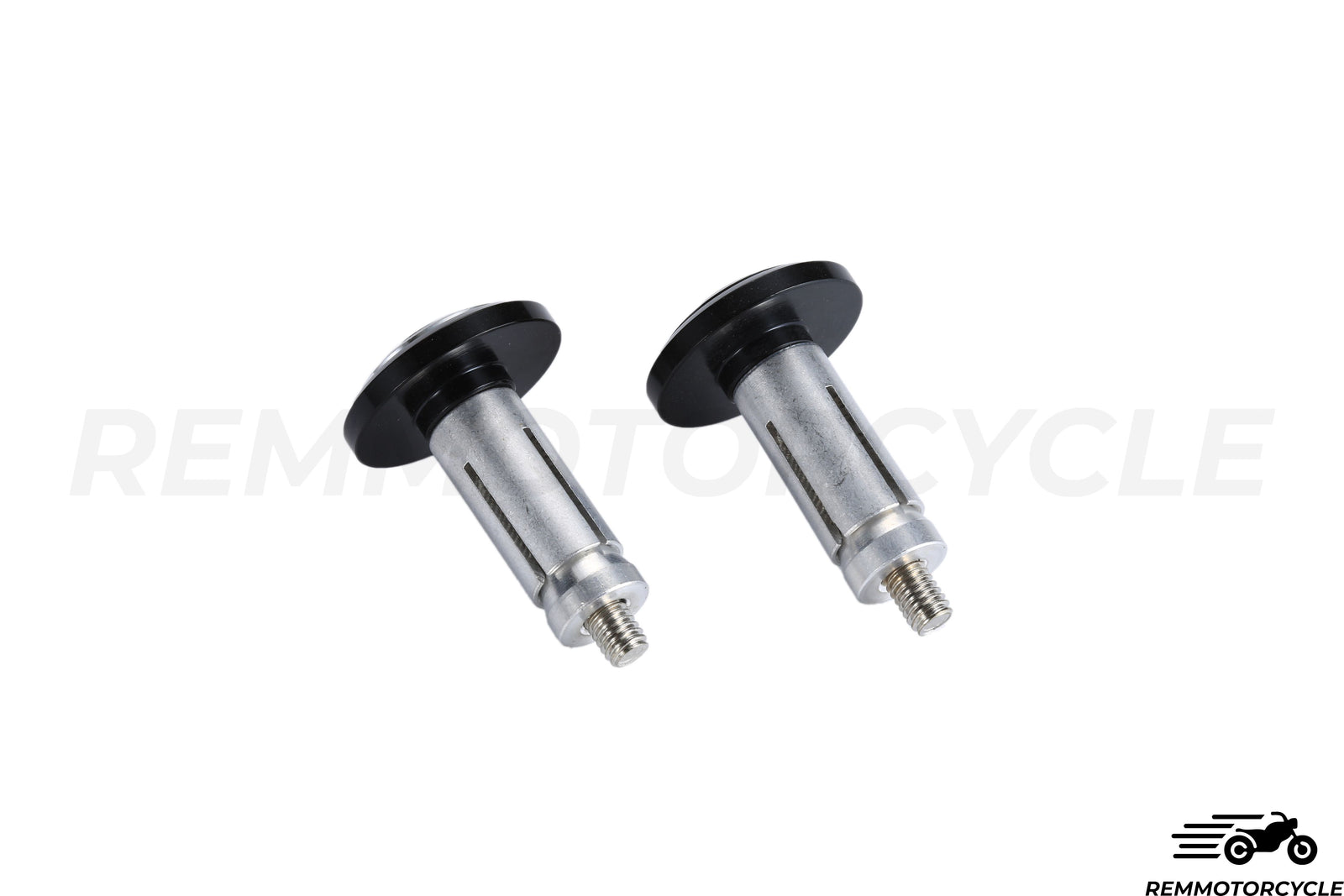 Okrągłe aluminiowe końce kierownicy CNC Black and Srebrne