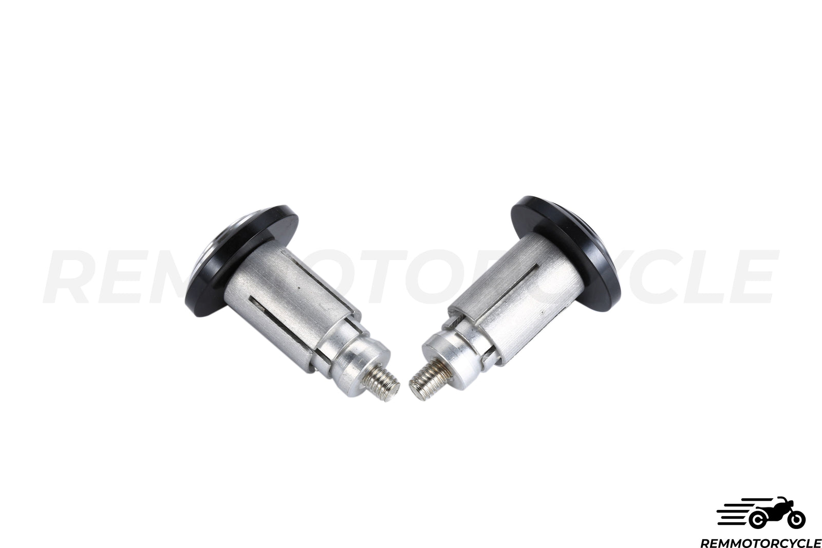 Okrągłe aluminiowe końce kierownicy CNC Black and Srebrne