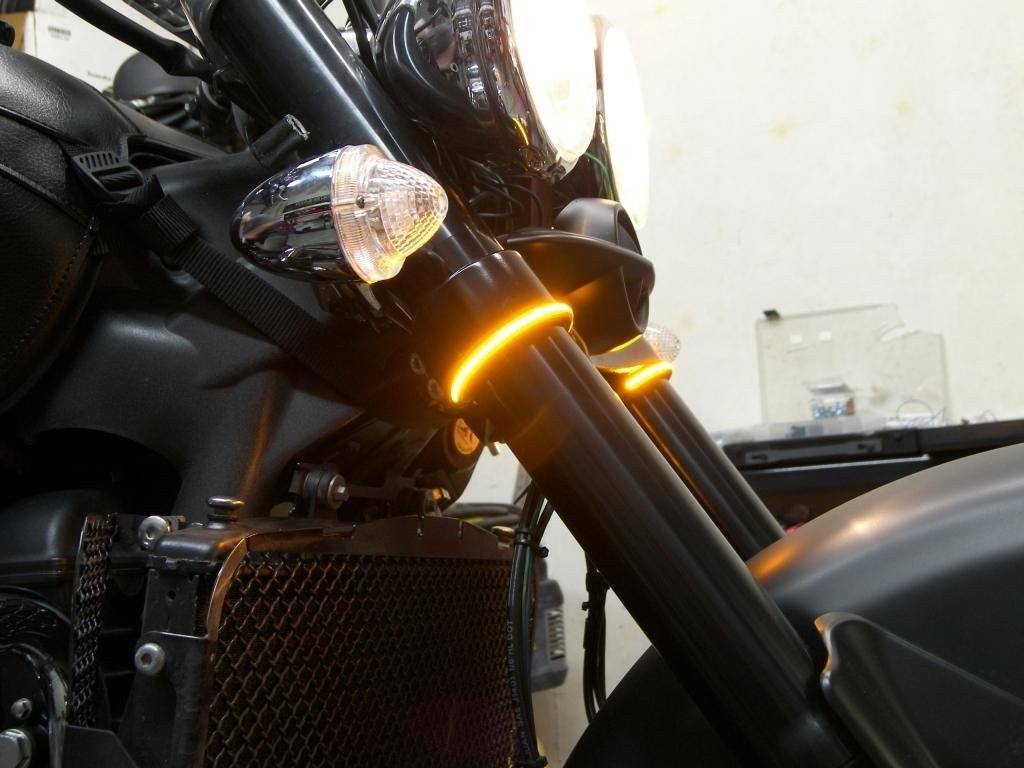 Paire de Clignotants LED pour Fourche 39 à 58 mm - REMMOTORCYCLE