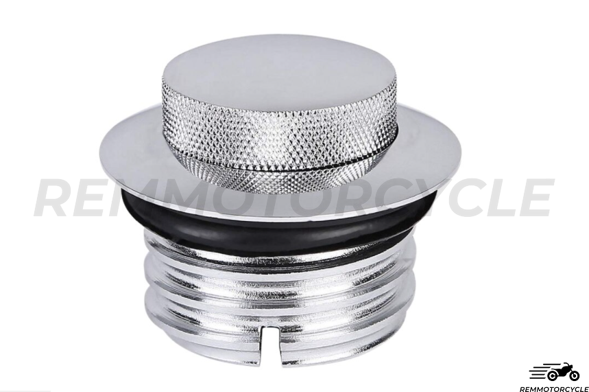 Chowany korek wlewu paliwa Triumph Bonneville w kolorze czarnym lub chromowanym, z aluminium