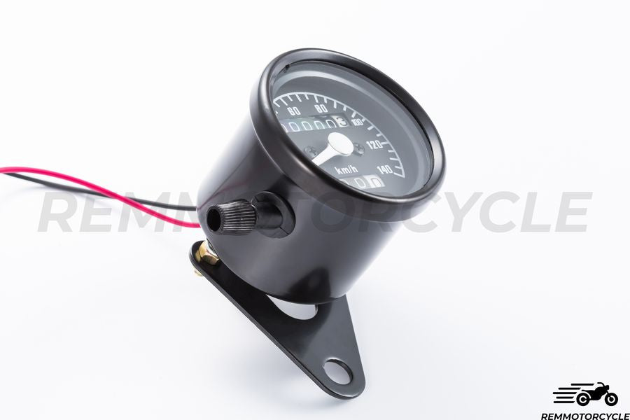 Compteur Moto Vintage Simple Noir